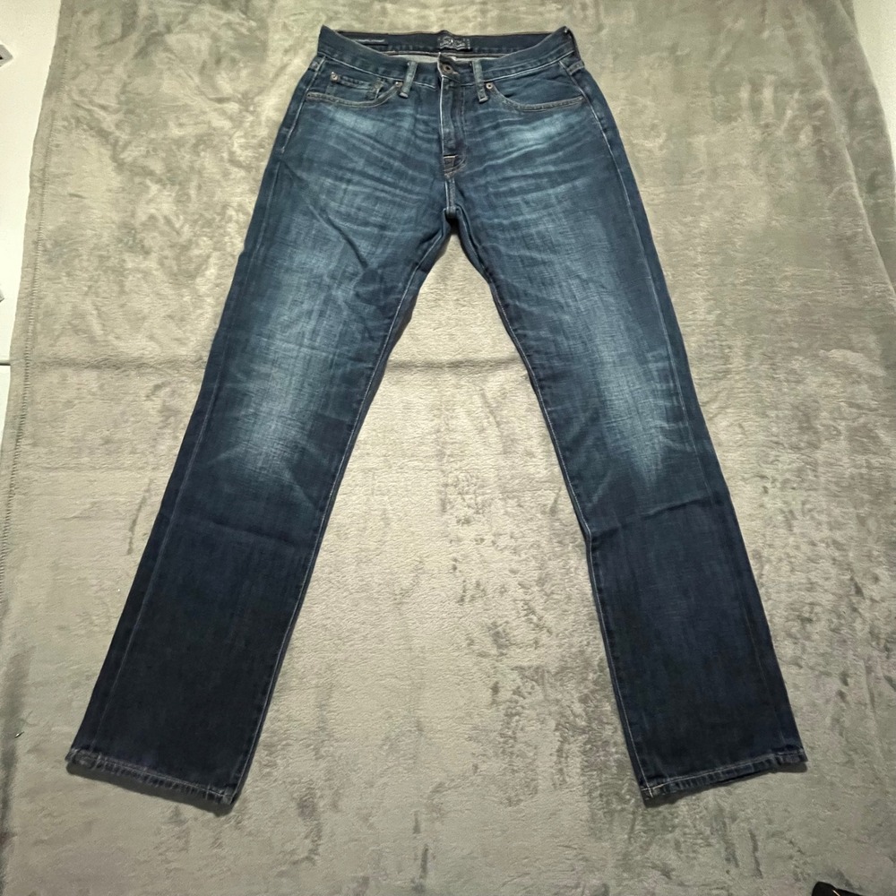 Lucky Brand 221 Original Straight Jeans Mens 31x32 Blue Dark Wash Denim